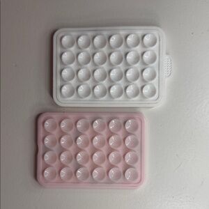 White and Pink Silicone MagSafe phone grip